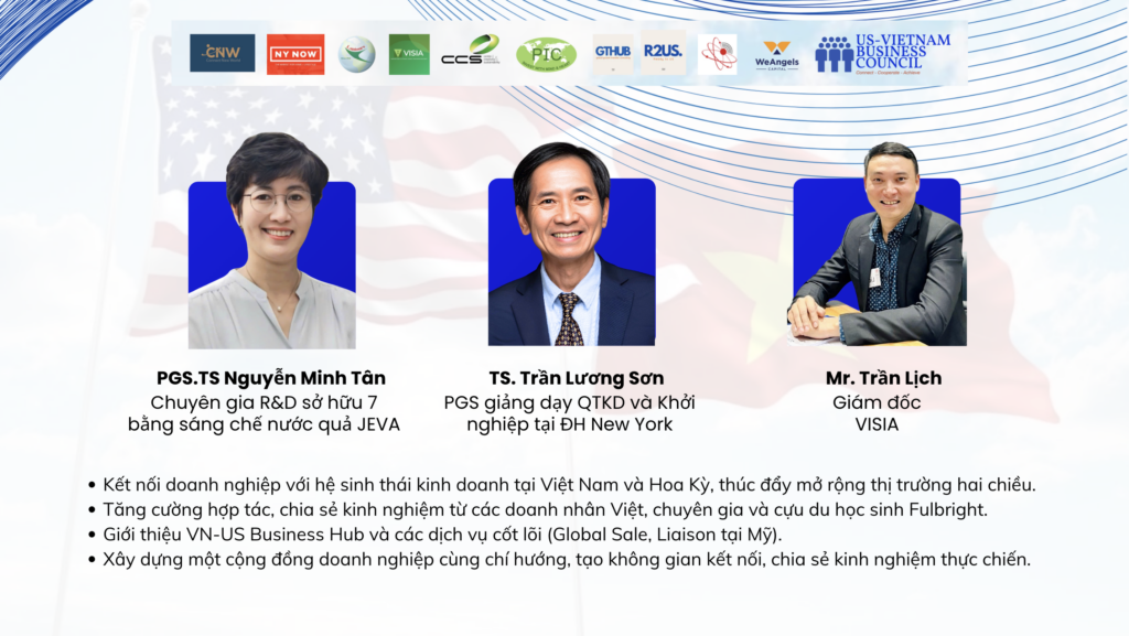 Banner sự kiện CON ĐƯỜNG CHO THƯƠNG HIỆU VIỆT TẠI THỊ TRƯỜNG HOA KỲ
